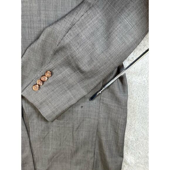 Polo Ralph Lauren Blazer Jacket Mens 44R Gray Wool Silk Two Button - Flaw - Picture 5 of 10